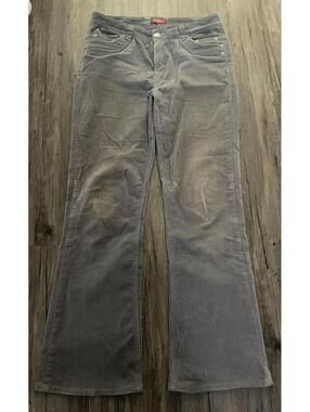 VTG Ellemenno Corduroy Flare Pants 30x29 Grey Faded Y2K